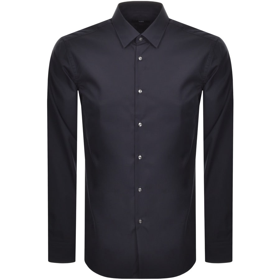 Alternative Image for ProductBOSS Isko Slim Fit Long Sleeve Shirt Navy1